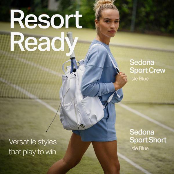 activewear, athletic wear, workout clothes, sports outfit, athletic set, exercise clothing, fitness wear, product launch, brand awareness, lifestyle, outdoor, energetic, fresh, blue, neutral